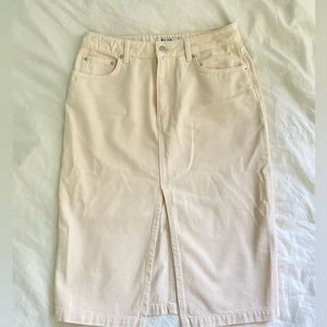 NA-KD off white denim skirt